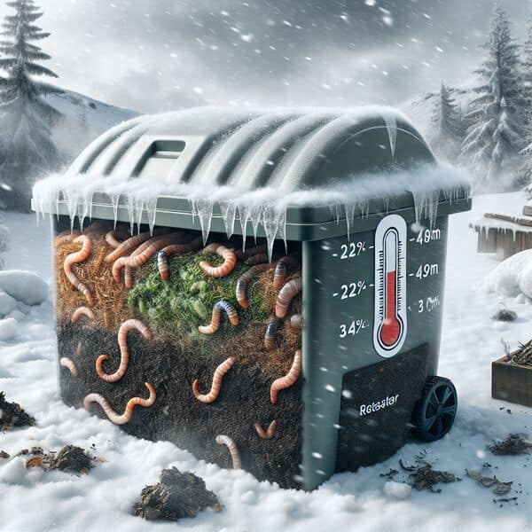 Wurmkiste draußen im Winter?