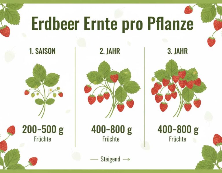 Mehr über den Artikel erfahren Erdbeeren Ertrag pro Pflanze