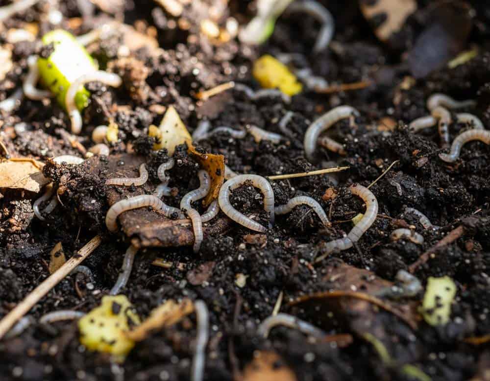 Du betrachtest gerade Kleine Weiße Würmer im Kompost?
