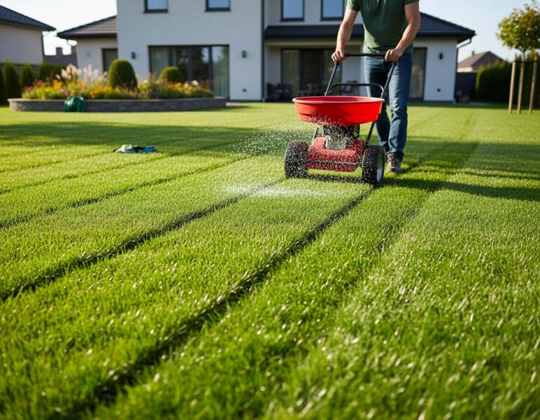 Mehr über den Artikel erfahren Rollrasen düngen