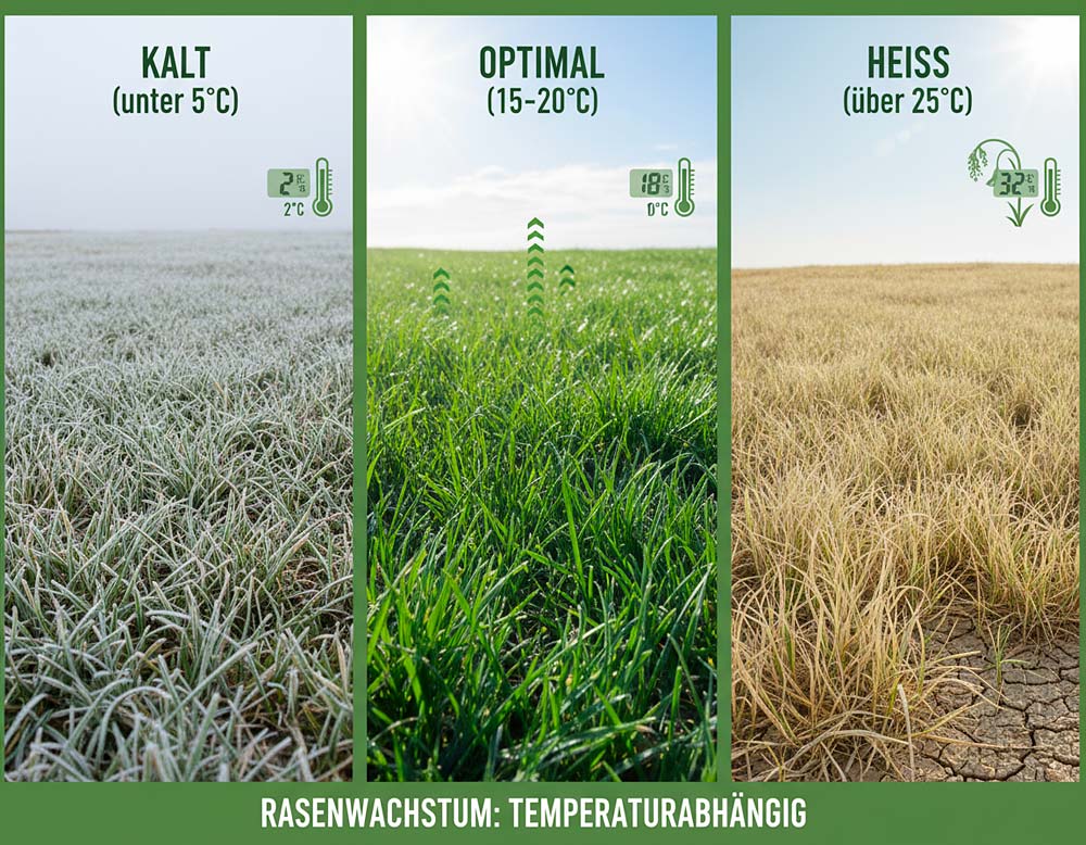 Du betrachtest gerade Ab welchen Temperaturen wächst Rasen nicht mehr?