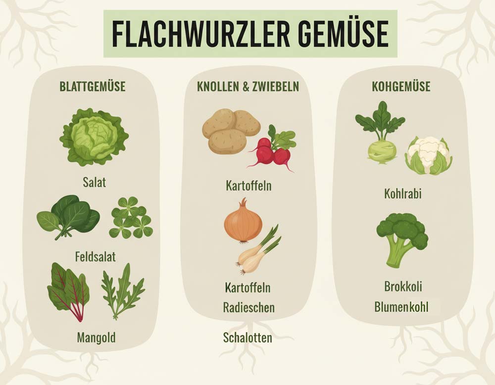 Du betrachtest gerade Flachwurzler Gemüse