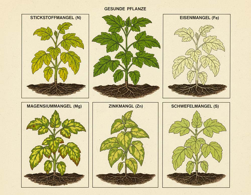 Ursachen von Mangelerscheinungen bei Pflanzen Ursachen von Mangelerscheinungen bei Pflanzen