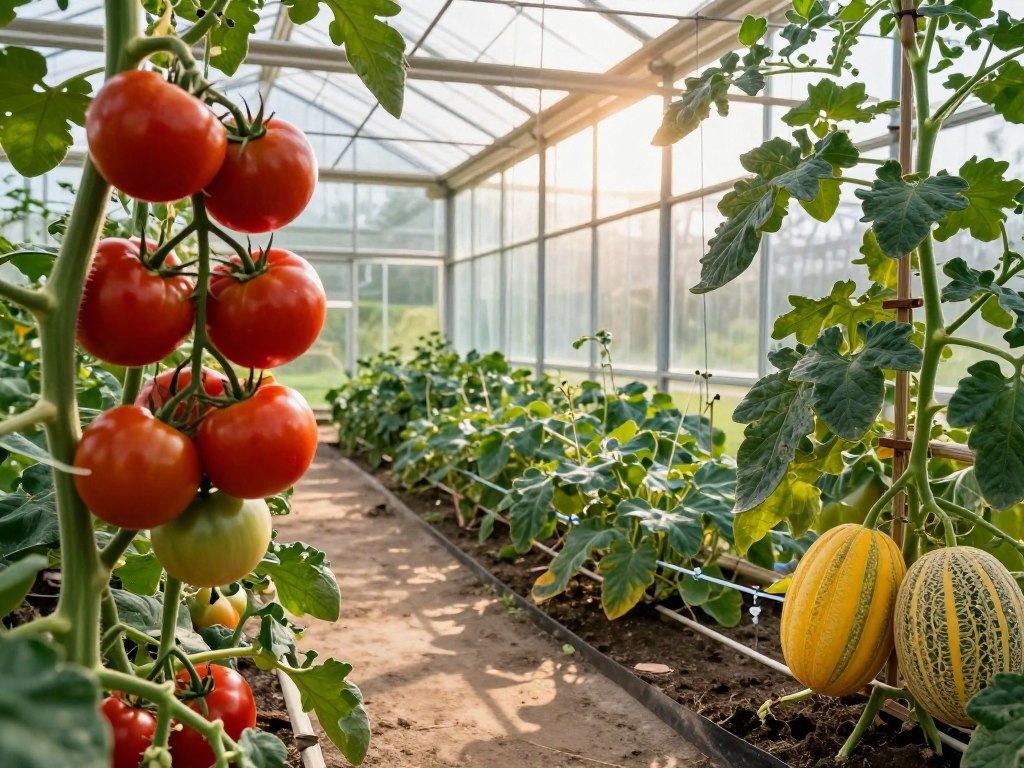 Du betrachtest gerade Tomaten und Melonen im Gewächshaus?