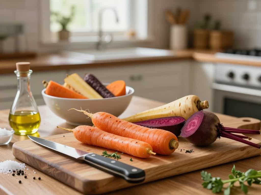 Zubereitung von Wurzelgemüse