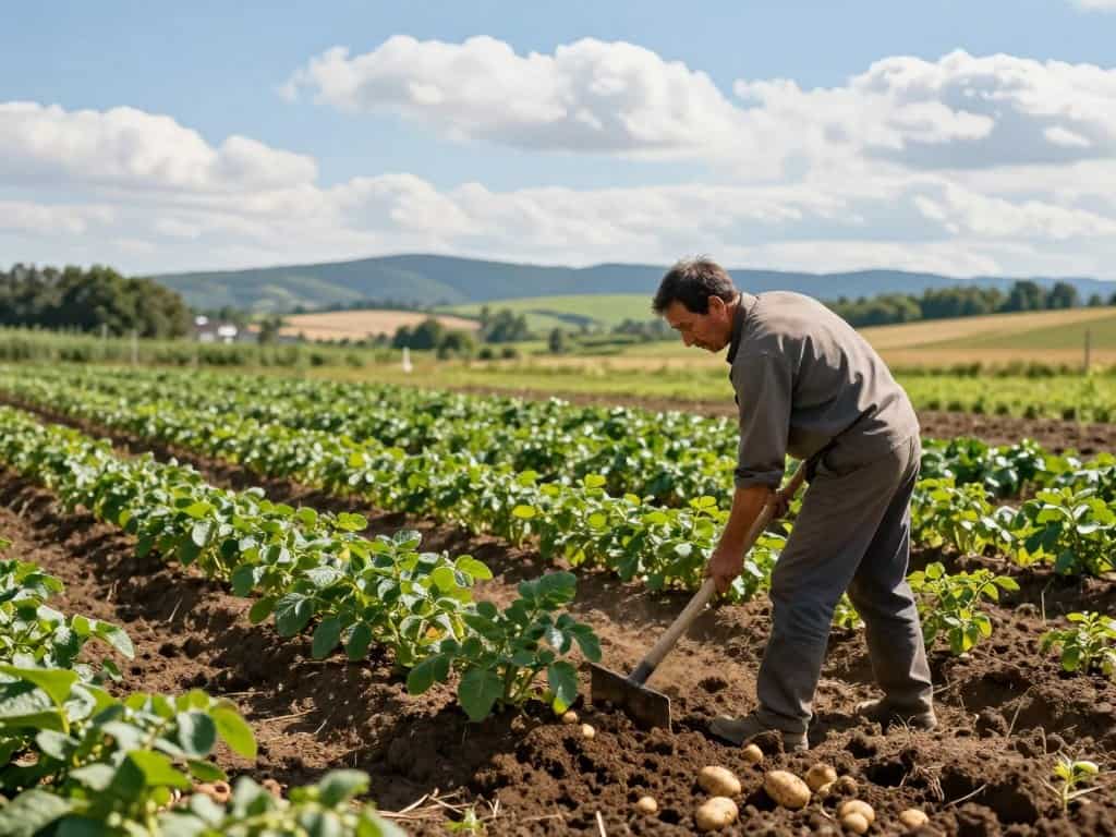 Kartoffeln anhäufeln