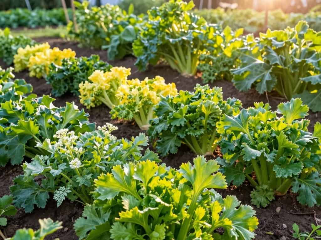 Selleriesorten im Gemüsebeet