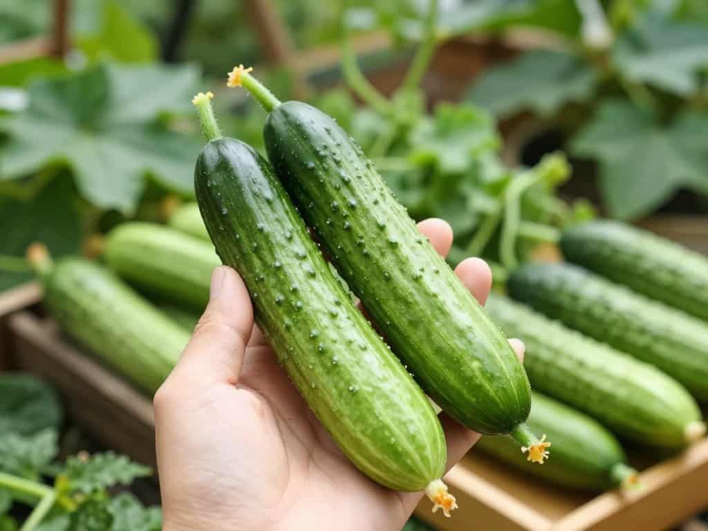 Größe von Mini Schlangengurken