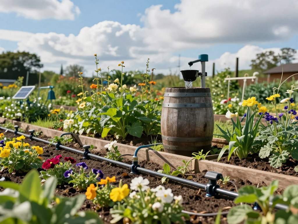 Bewässerungssystem im Garten ohne Strom mit Tonkegel und Schwerkraft