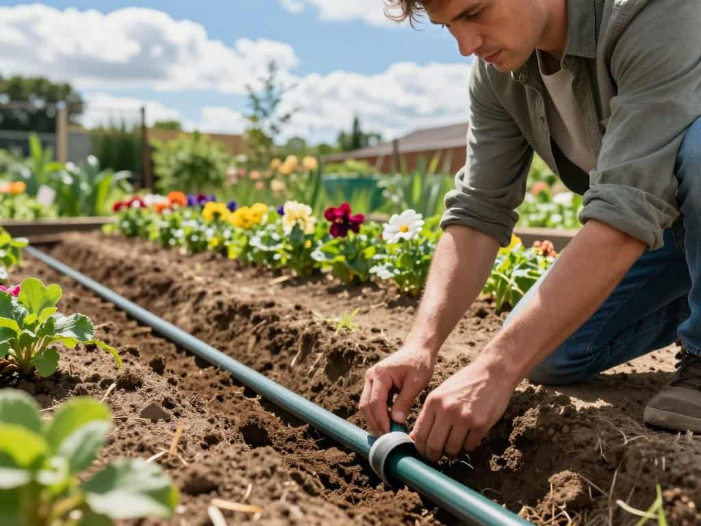 Gartenbewässerung verlegen mit korrekter Tiefe