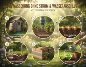 Mehr über den Artikel erfahren Bewässerung ohne Strom und Wasseranschluss: Methoden im Überblick