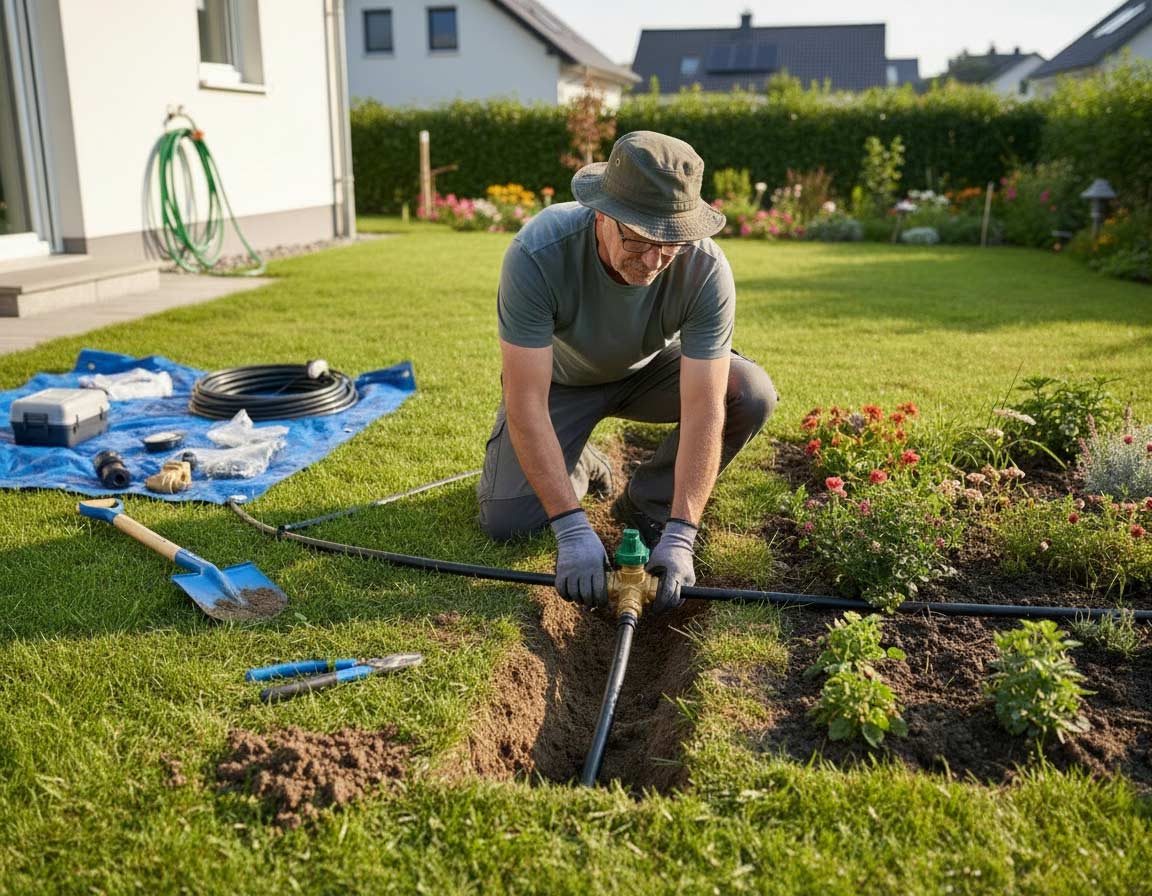 Du betrachtest gerade Gartenbewässerung verlegen – Schritt für Schritt