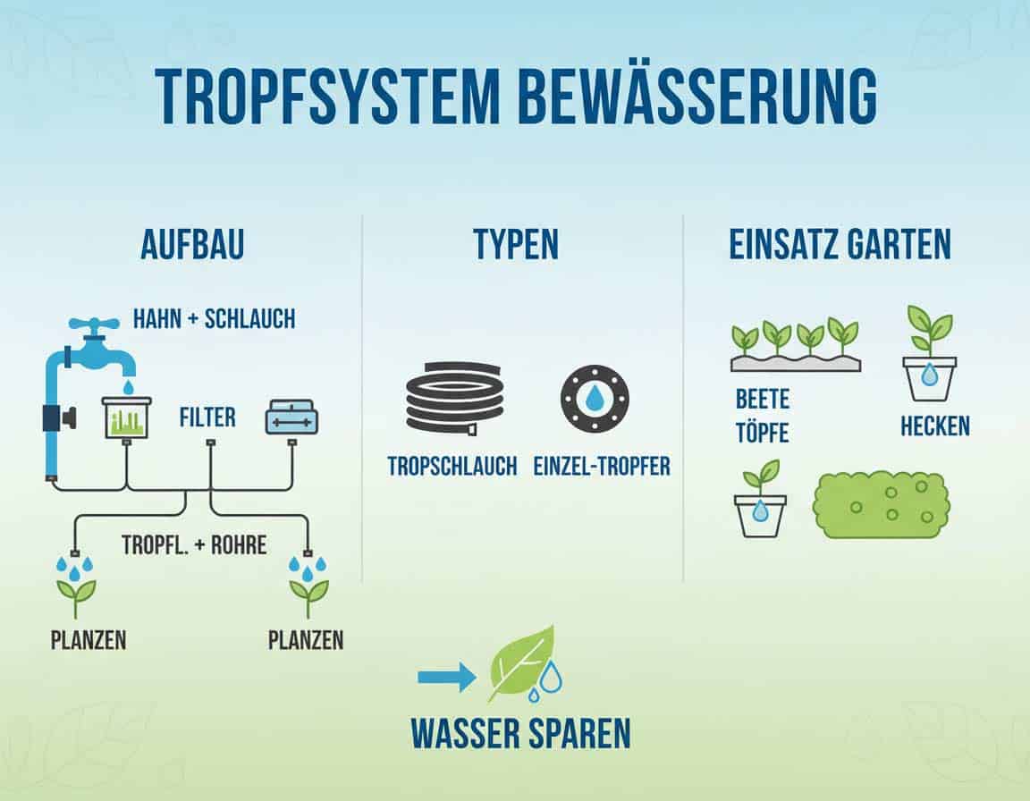 Tropfsystem Bewässerung: Aufbau, Typen und Einsatz im Garten