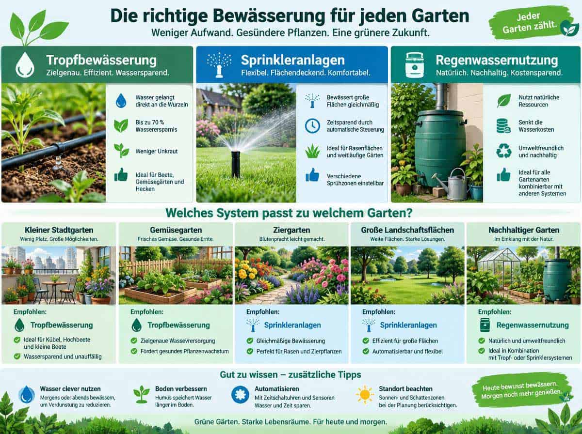 Welches Bewässerungssystem passt zu welchem Garten Welches Bewässerungssystem passt zu welchem Garten