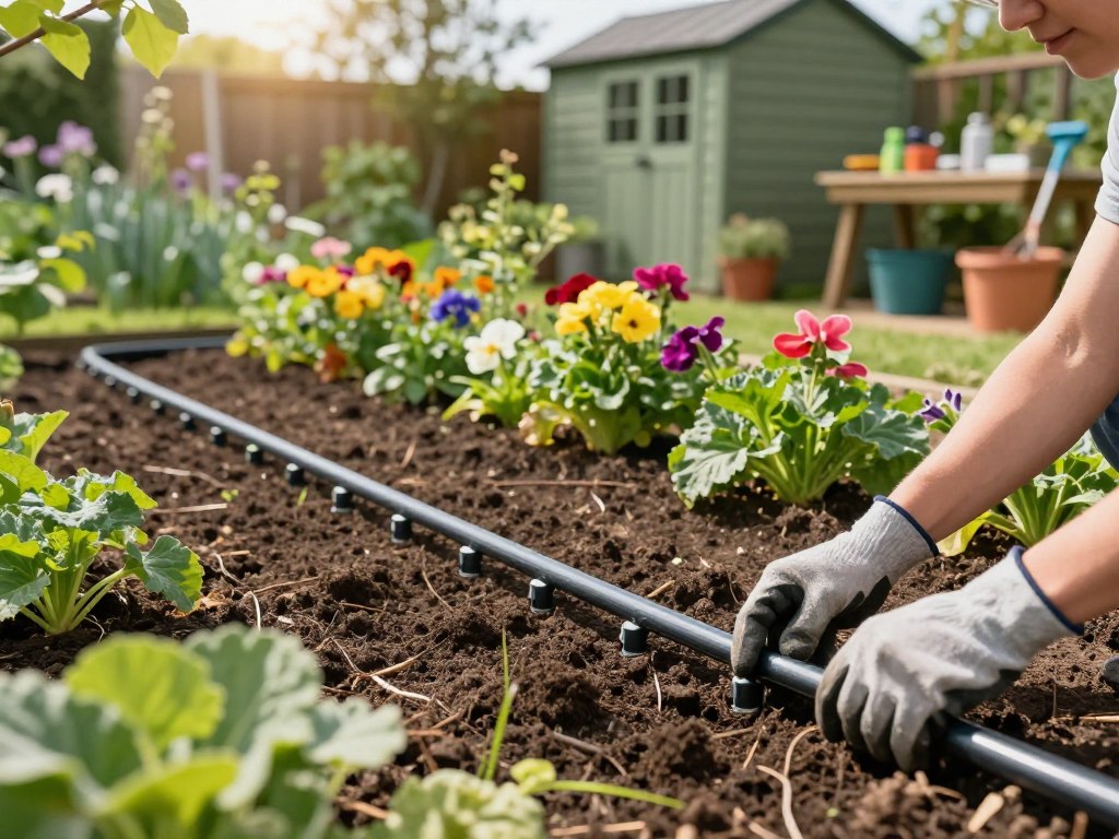 Tropfbewässerung im Garten installieren