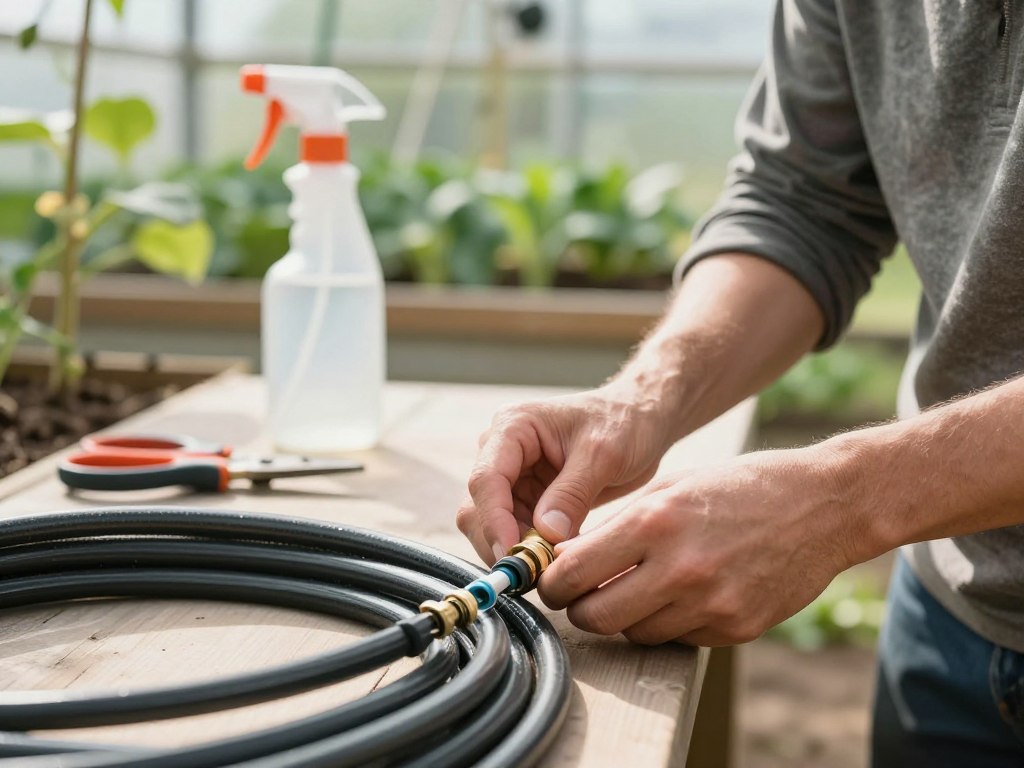 Wartung des selbst gebauten Tropfschlauchs