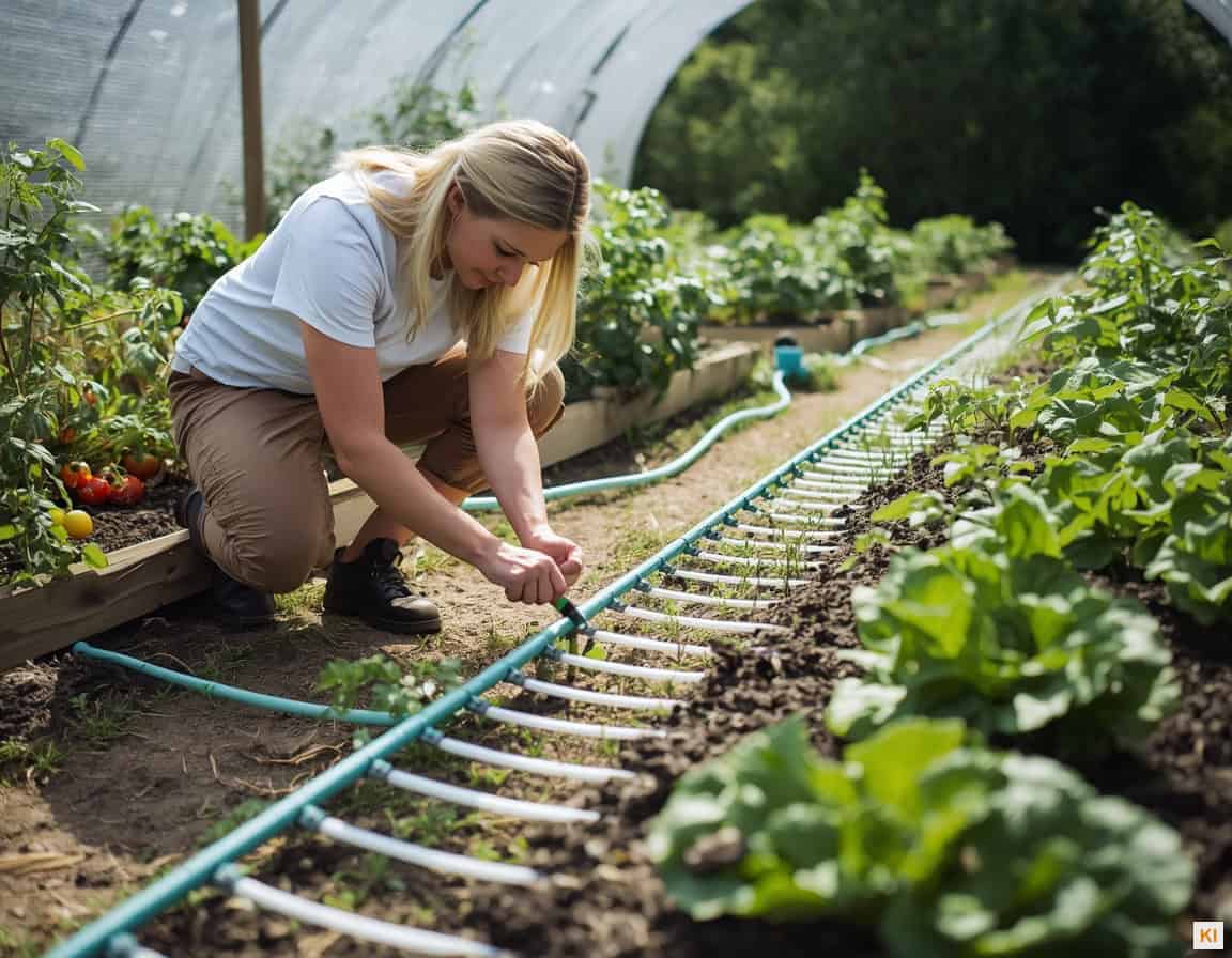 Bewässerungssystem selber bauen im Gemüsegarten
