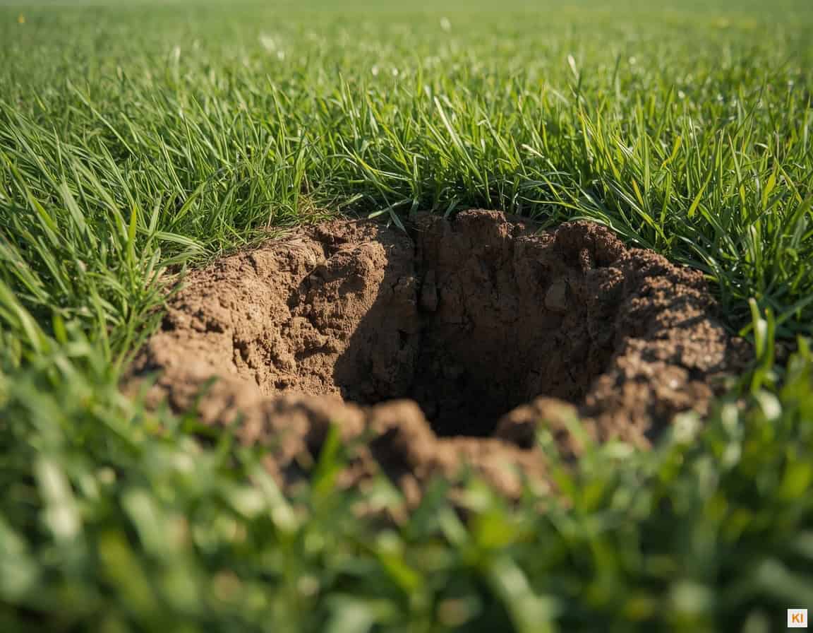 Feldhamster Löcher im Garten