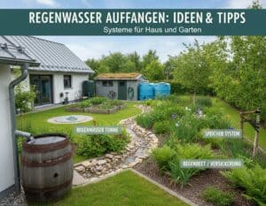 Mehr über den Artikel erfahren Regenwasser auffangen: Ideen, Systeme und praktische Tipps
