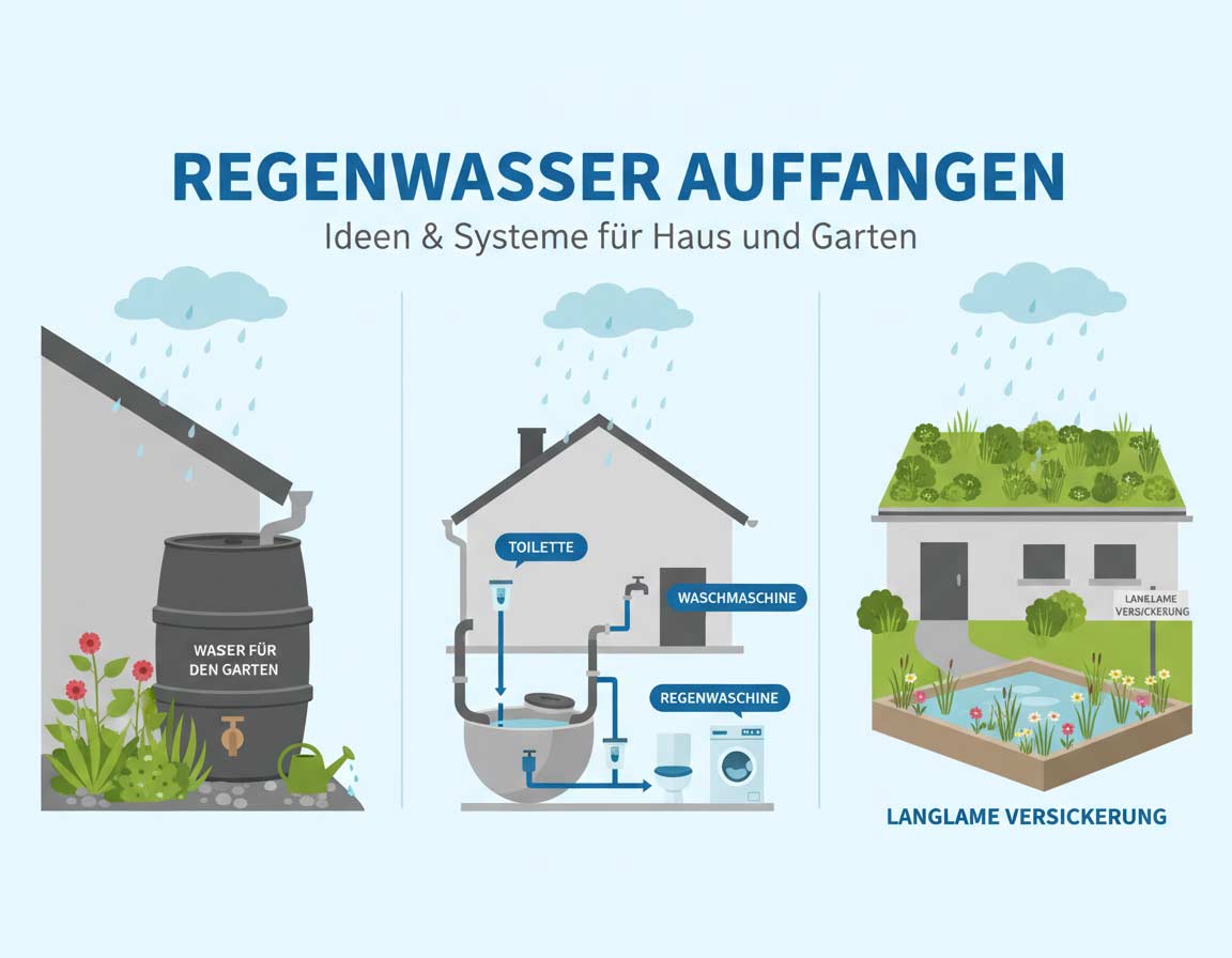 Regenwasser auffangen und nutzen Regenwasser auffangen und nutzen