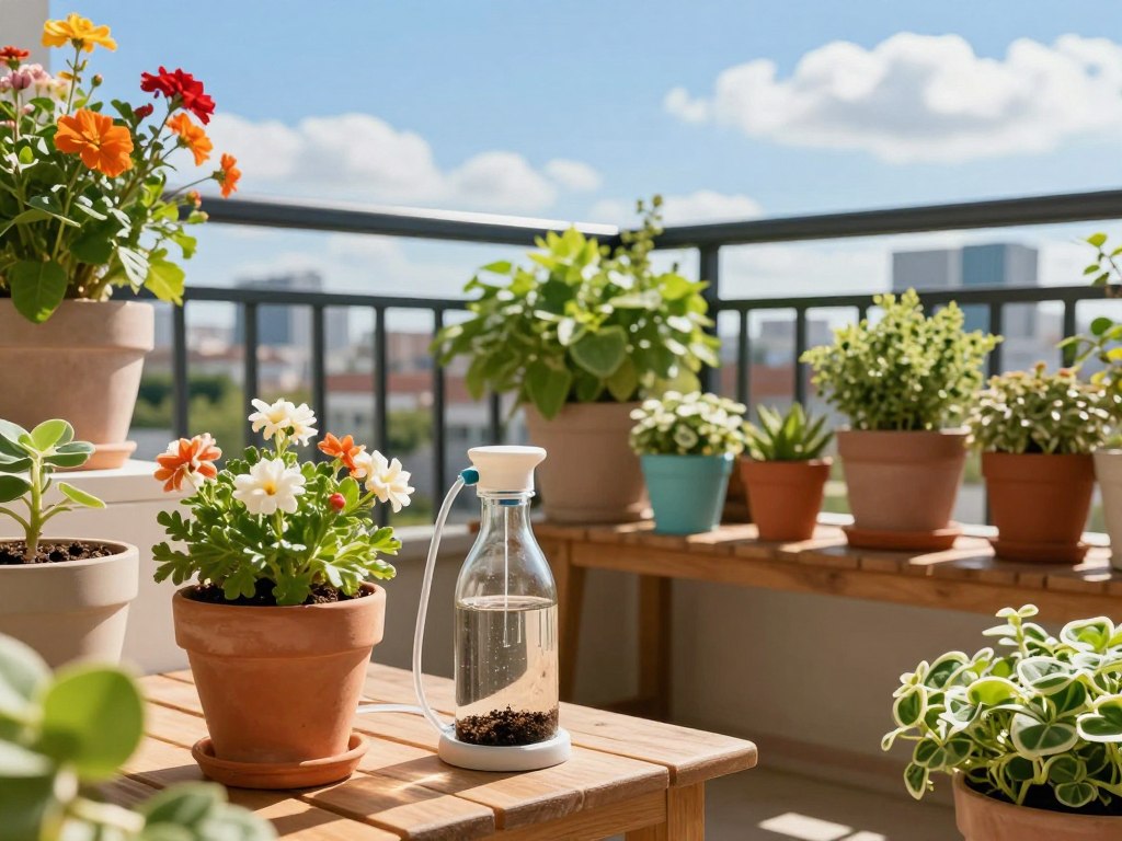 DIY Bewässerung Balkon mit PET-Flaschen und Tonkegeln