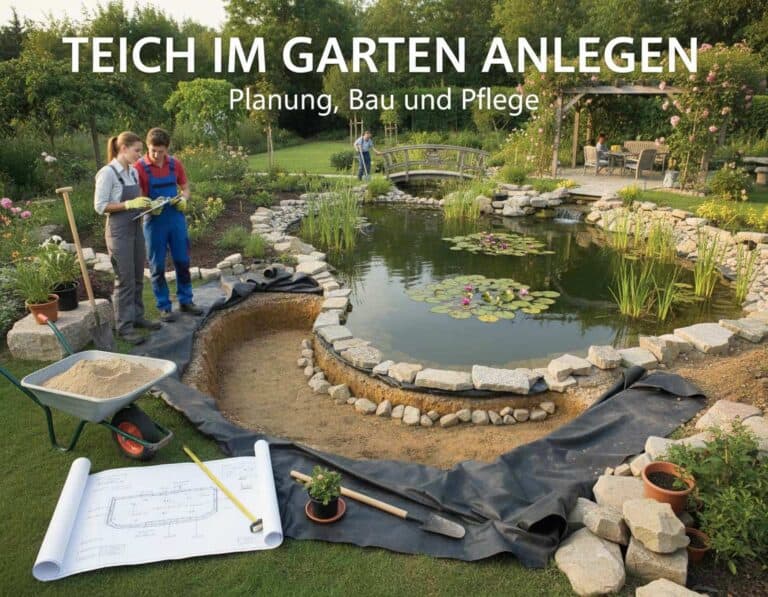 Mehr über den Artikel erfahren Teich im Garten anlegen: Planung, Bau und Pflege